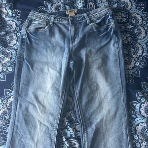 Size 8 Embroidered Earl Jeans (Minor flaw above back pocket)